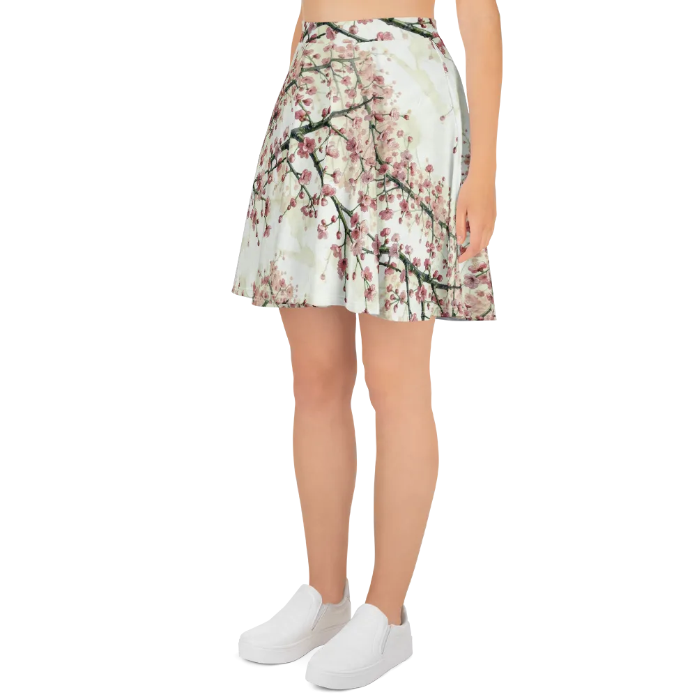 Cherry Blossom Canopy on Skater Skirt — Left