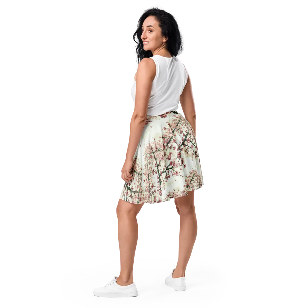 Cherry Blossom Canopy on Skater Skirt — Back