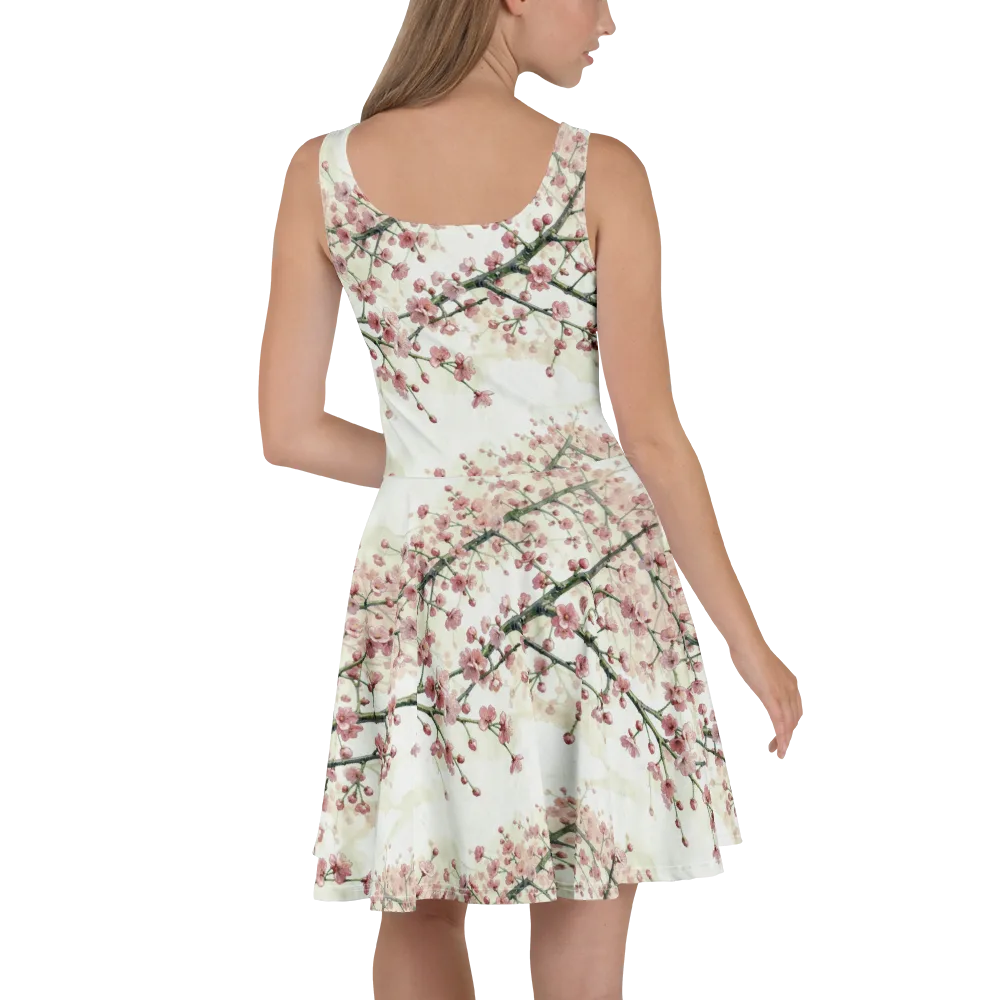 Cherry Blossom Canopy on Skater Dress — Back
