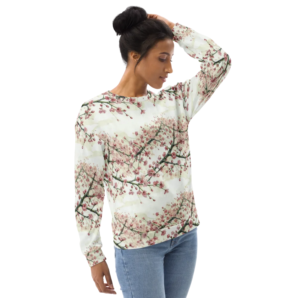 Cherry Blossom Canopy on Sweatshirt — Right Front