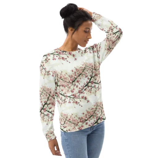 Cherry Blossom Canopy on a Sweatshirt