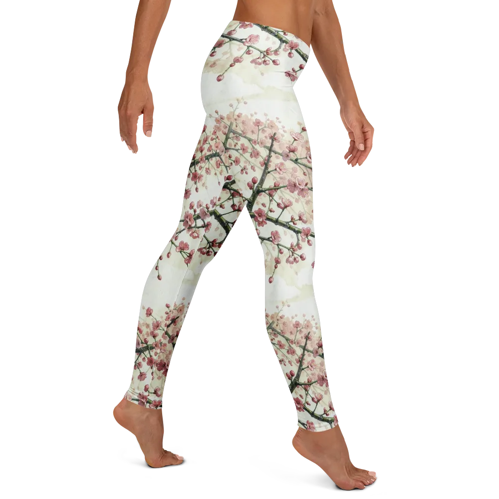 Cherry Blossom Canopy on Leggings — Right