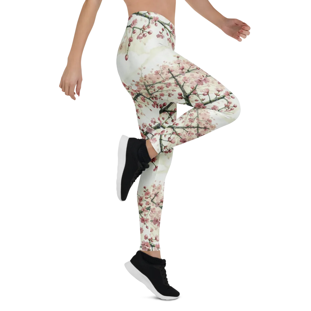 Cherry Blossom Canopy on Leggings — Right