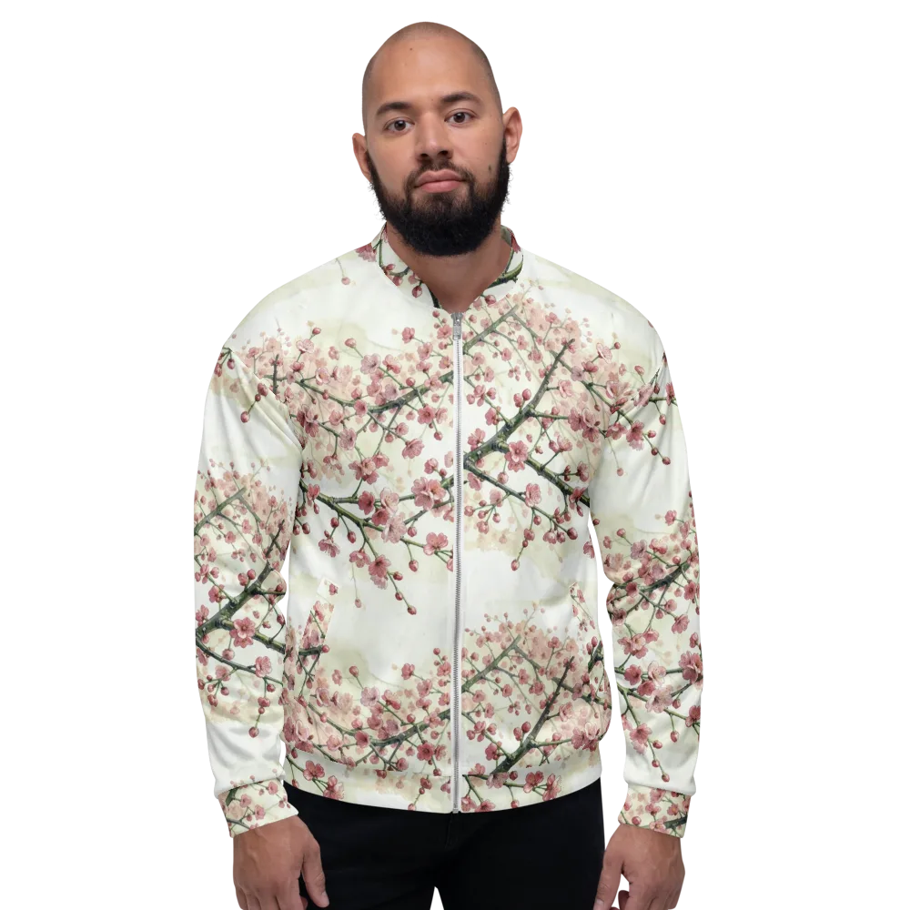 Cherry Blossom Canopy on Bomber Jacket — Front