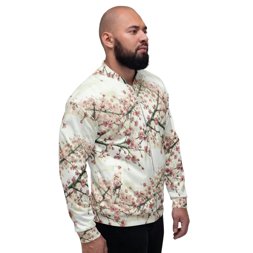 Cherry Blossom Canopy on Bomber Jacket — Right