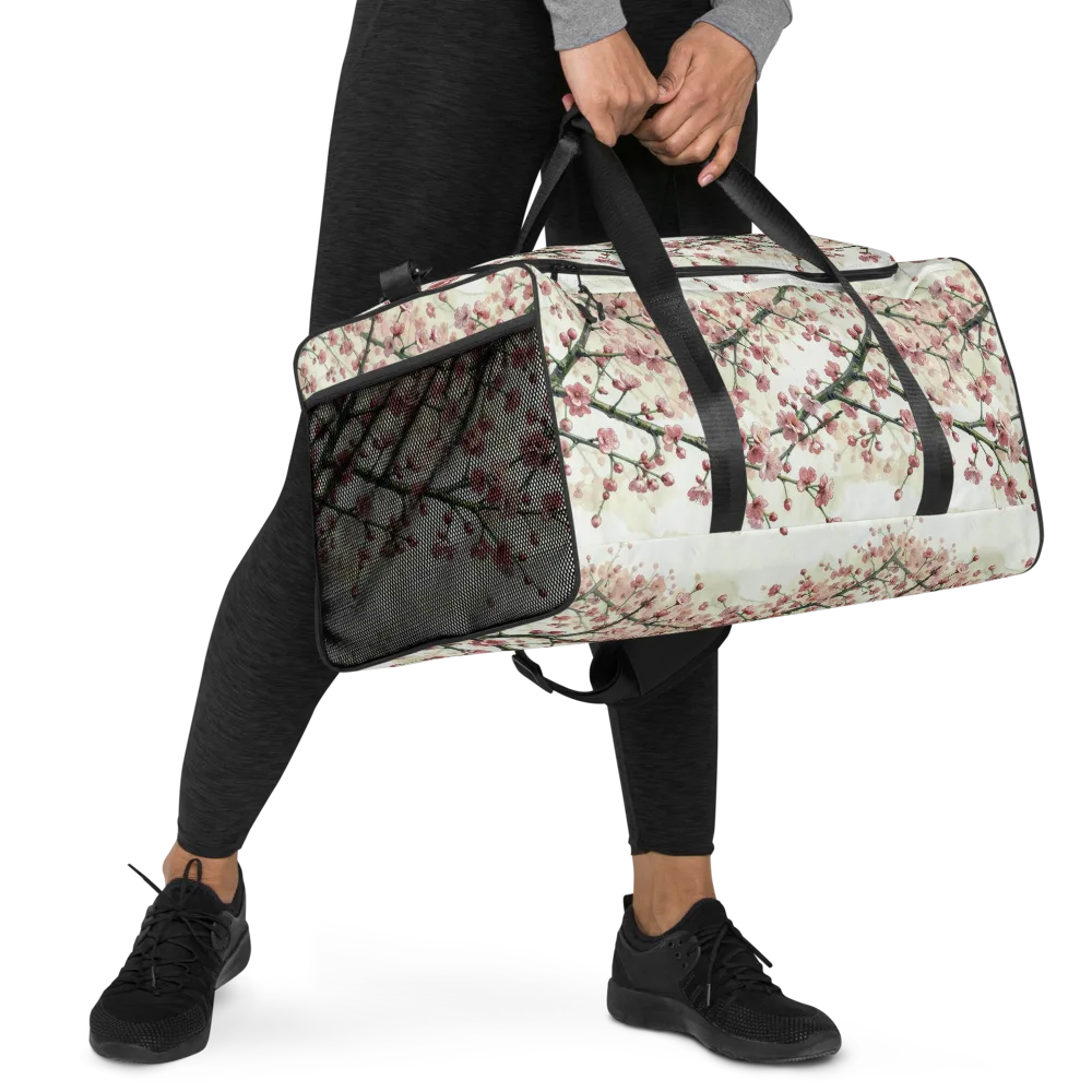 Cherry Blossom Canopy on Duffle Bag — Right Front
