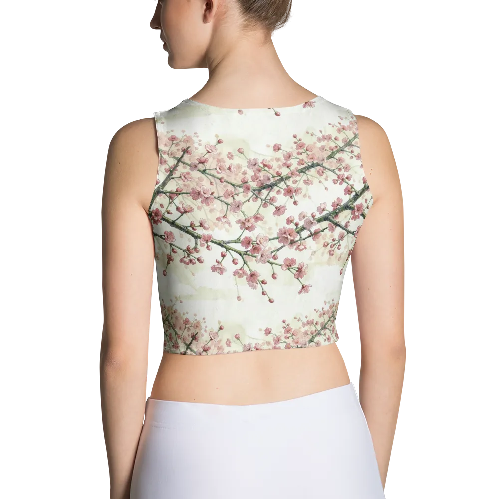 Cherry Blossom Canopy on Crop Top — Back