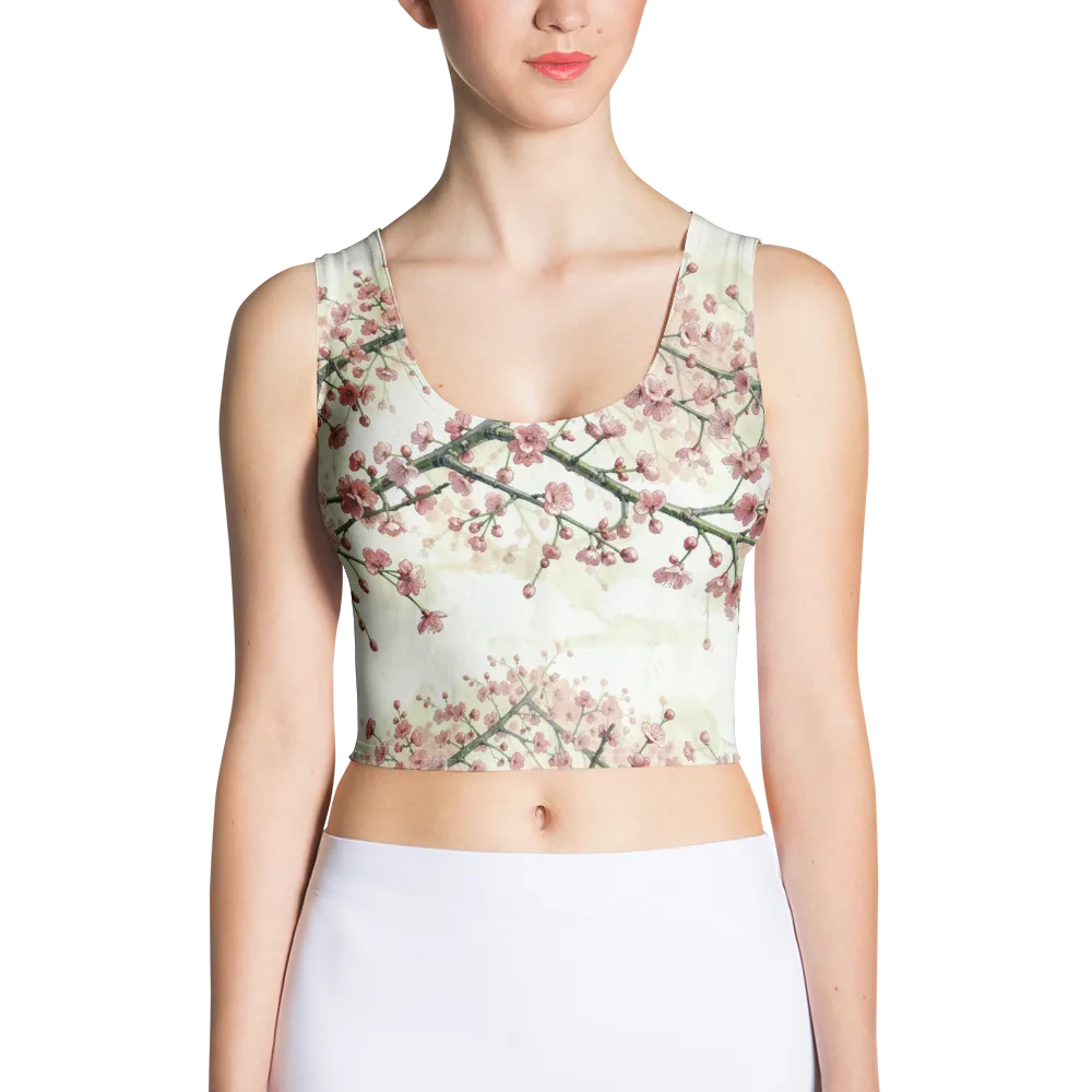 Cherry Blossom Canopy on Crop Top — Front