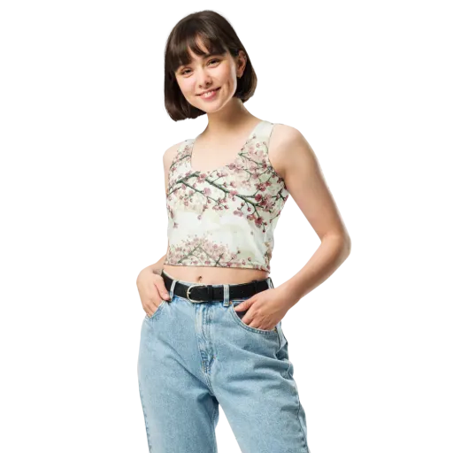 Cherry Blossom Canopy on a Crop Top