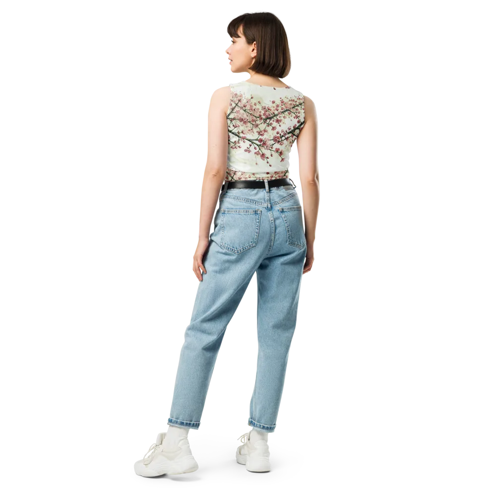 Cherry Blossom Canopy on Crop Top — Back