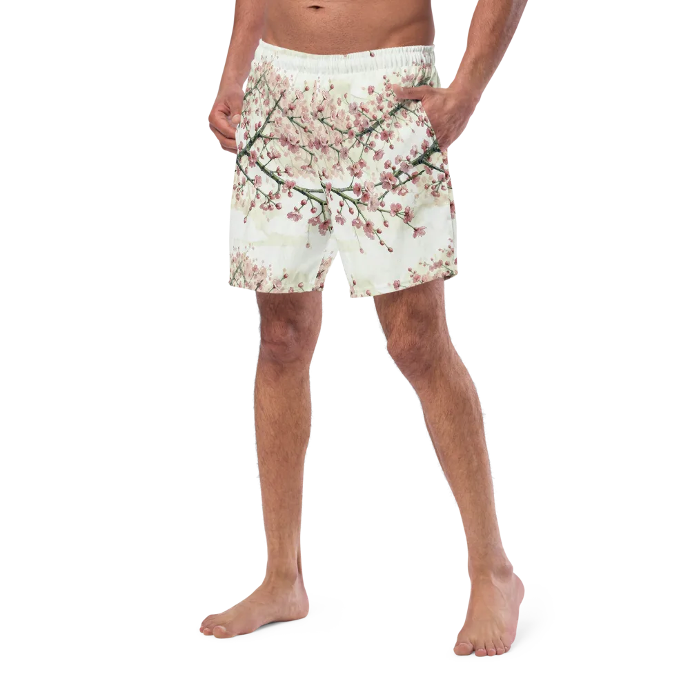 Cherry Blossom Canopy on Swim Trunks — Left Front