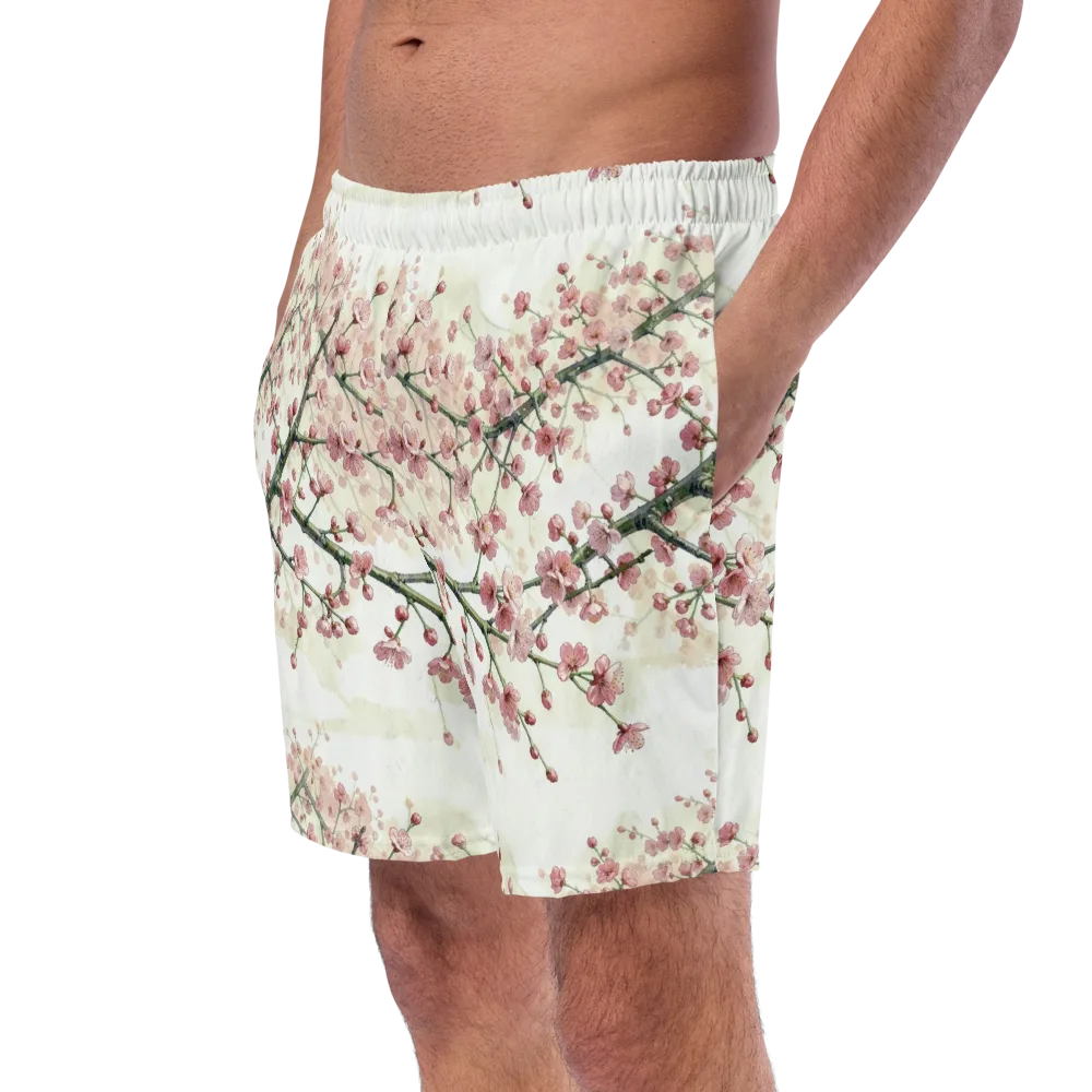 Cherry Blossom Canopy on Swim Trunks — Left Front