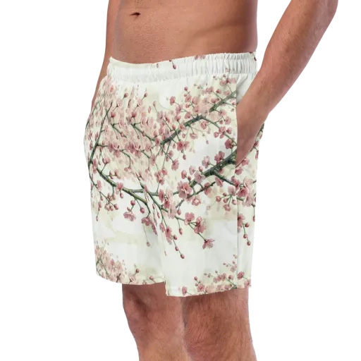 Cherry Blossom Canopy on a Swim Trunks