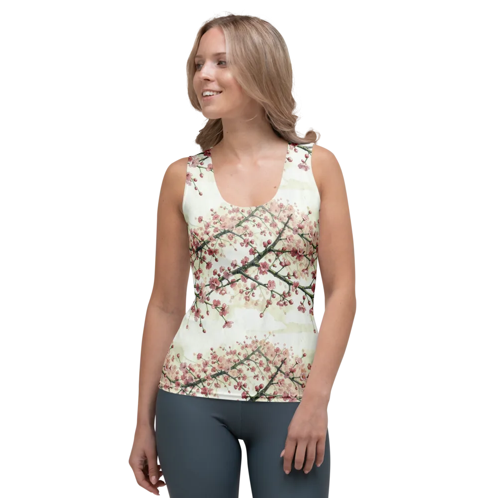 Cherry Blossom Canopy on Women's Tank Top — Front