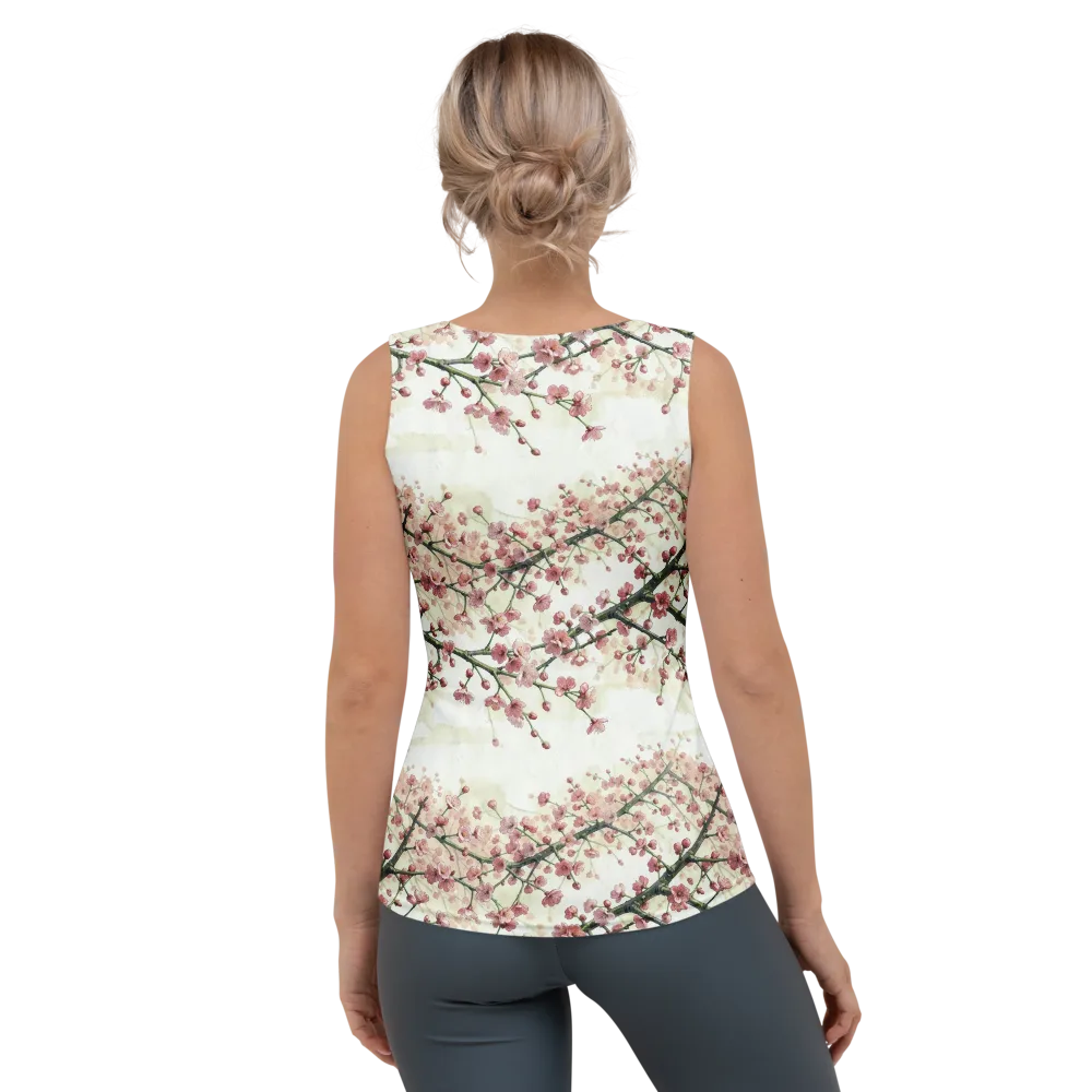 Cherry Blossom Canopy on Women's Tank Top — Back