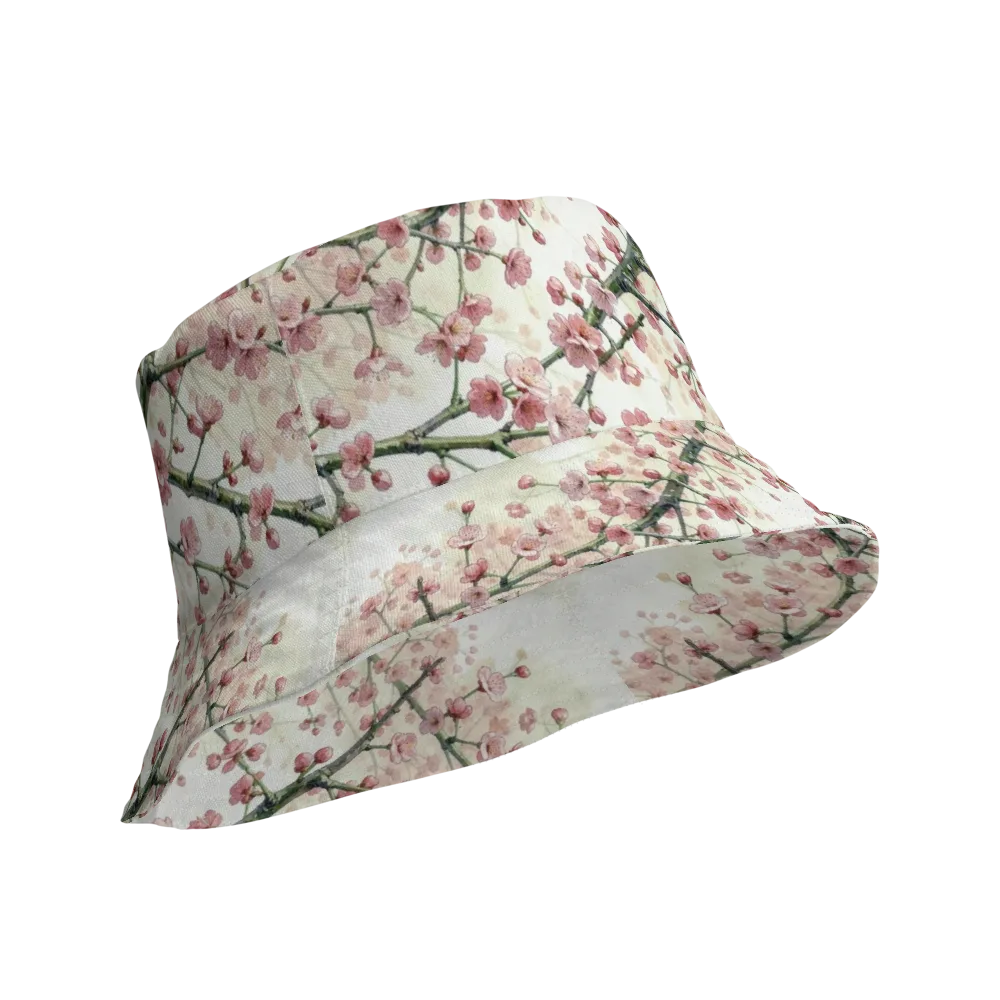 Cherry Blossom Canopy on Reversible Bucket Hat — Product details Outside