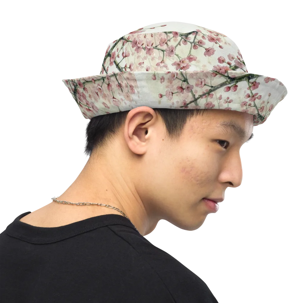 Cherry Blossom Canopy on Reversible Bucket Hat — Right Outside