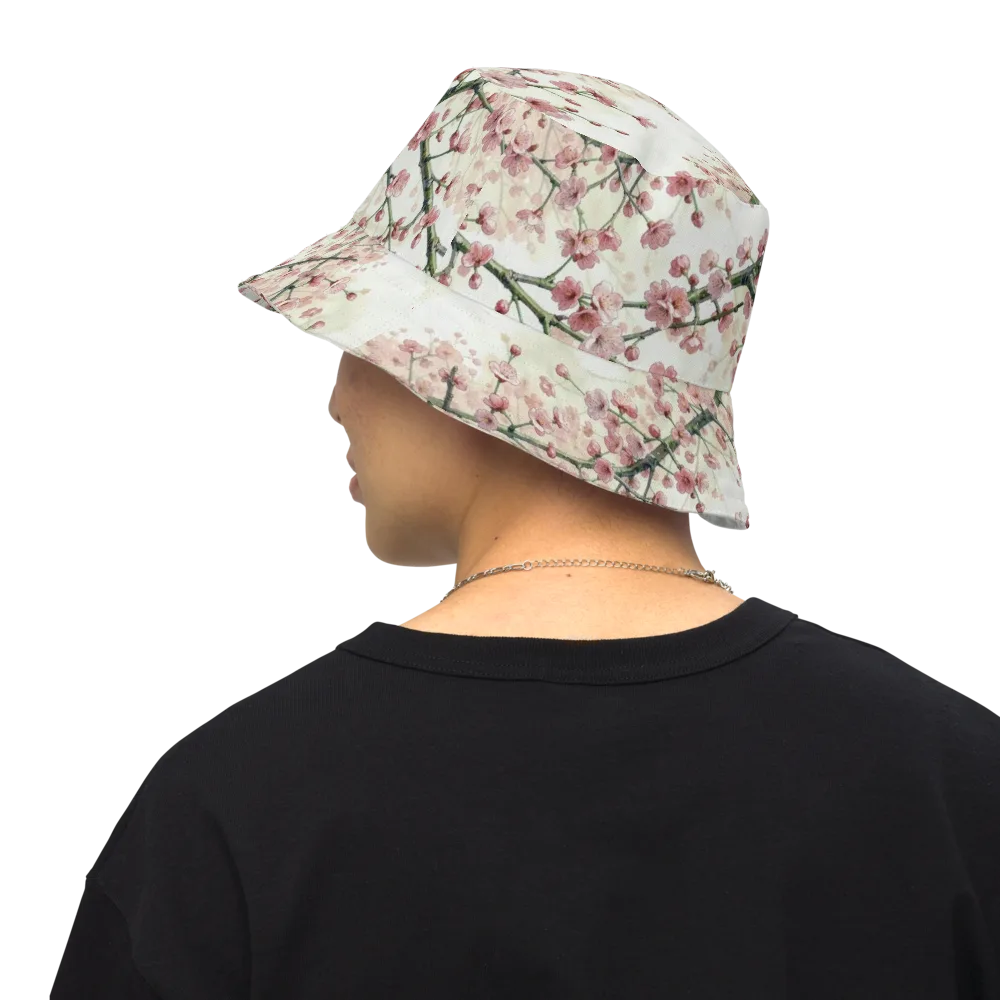 Cherry Blossom Canopy on Reversible Bucket Hat — Back Inside