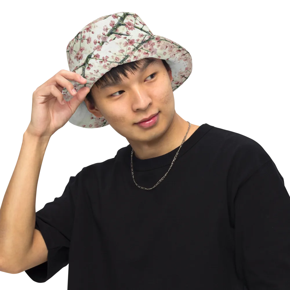 Cherry Blossom Canopy on Reversible Bucket Hat — Front Inside