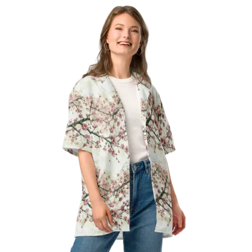 Cherry Blossom Canopy on a Button Shirt