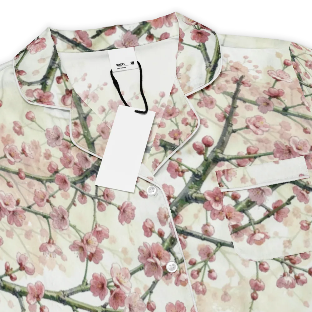 Cherry Blossom Canopy on Women's Short Sleeve Pajama Top — Product details