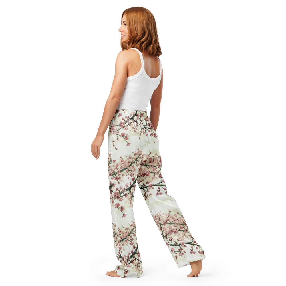 Cherry Blossom Canopy on Women's Pajama Pants — Back