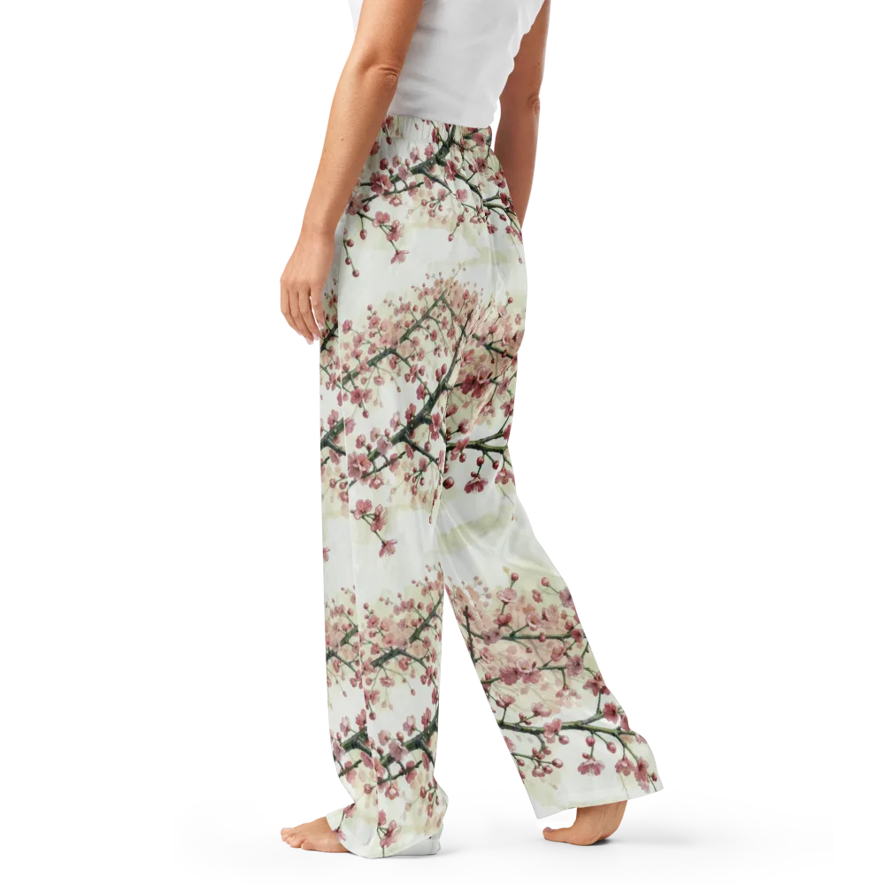 Cherry Blossom Canopy on Women's Pajama Pants — Left