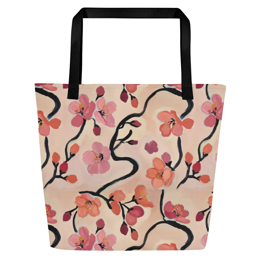 Coral Branchwork on Large Tote Bag W/ Pocket — Front