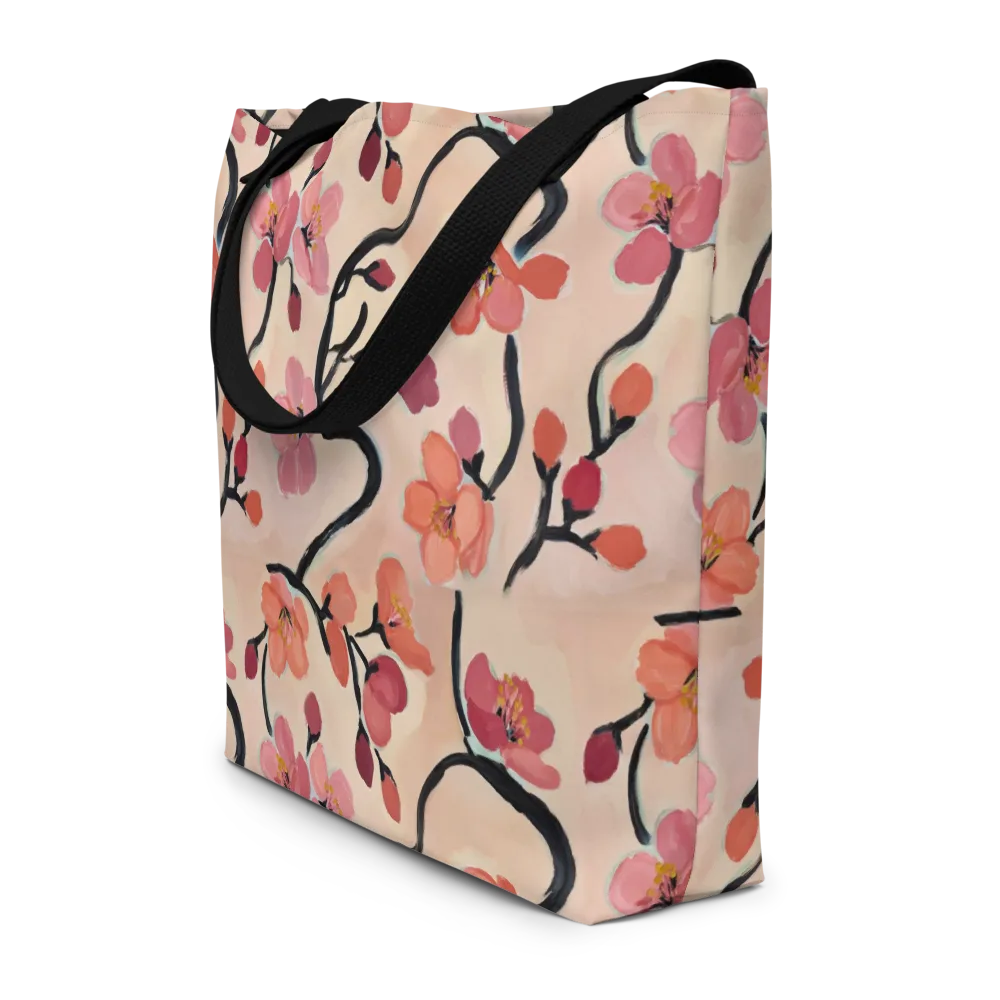 Coral Branchwork on Large Tote Bag W/ Pocket — Front