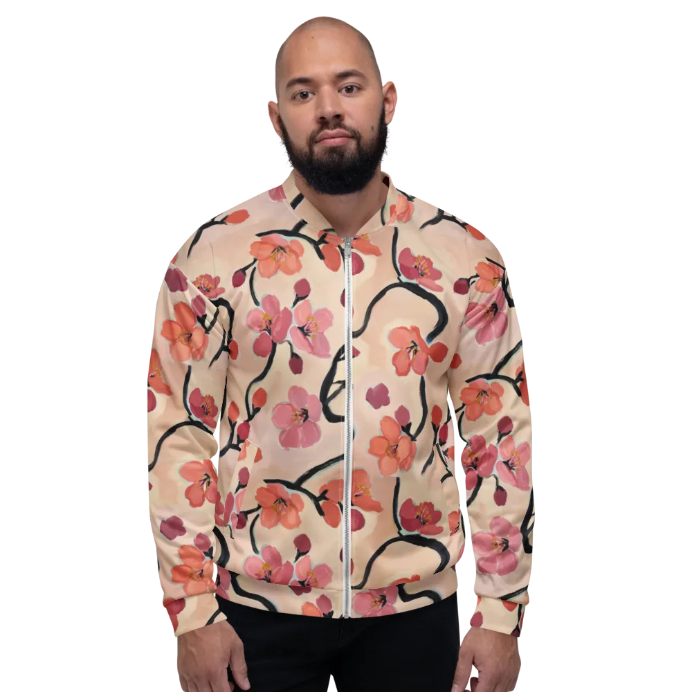 Coral Branchwork on Bomber Jacket — Front