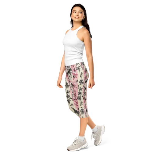 Blossom Ink on a Capri Leggings