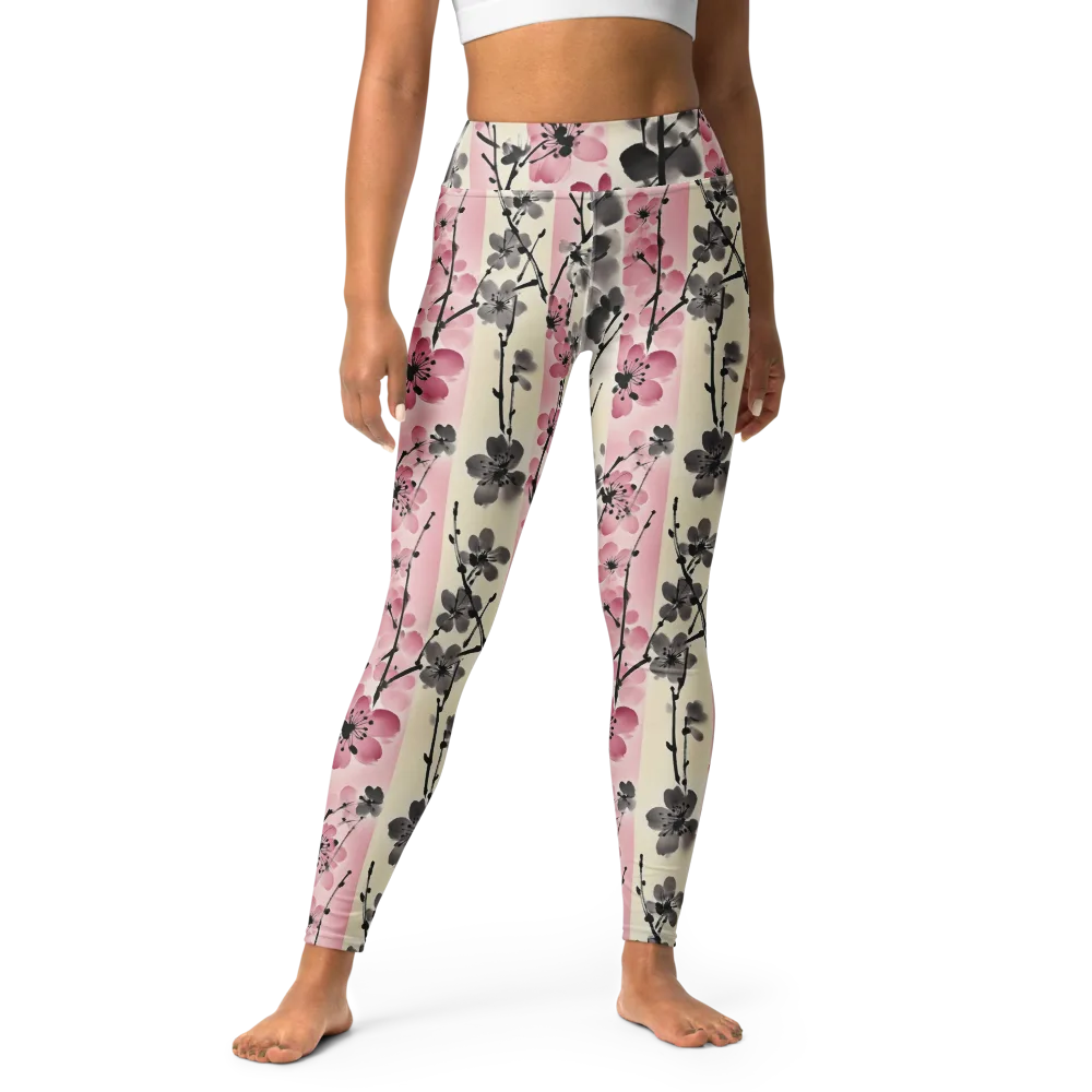 Blossom Ink on Yoga Leggings — Front