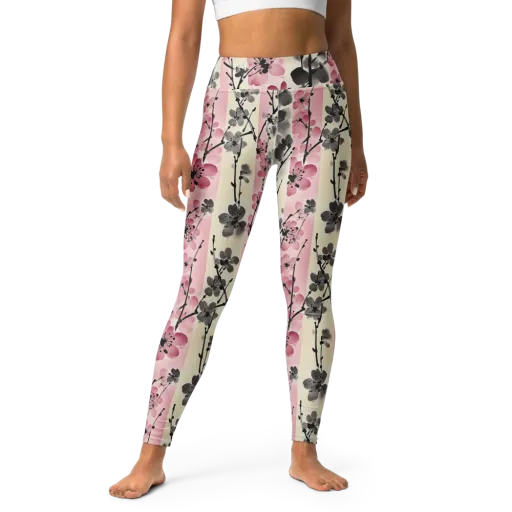 Blossom Ink on a Yoga Leggings