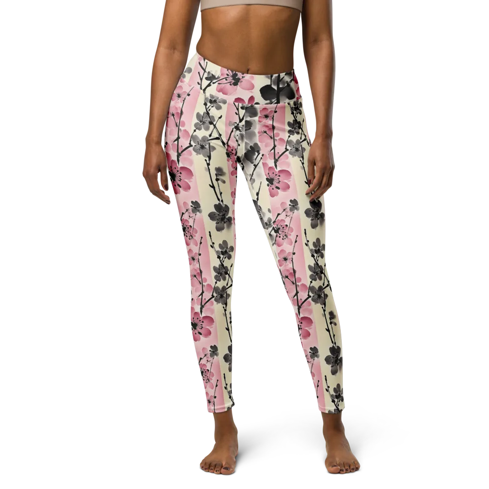 Blossom Ink on Yoga Leggings — Front