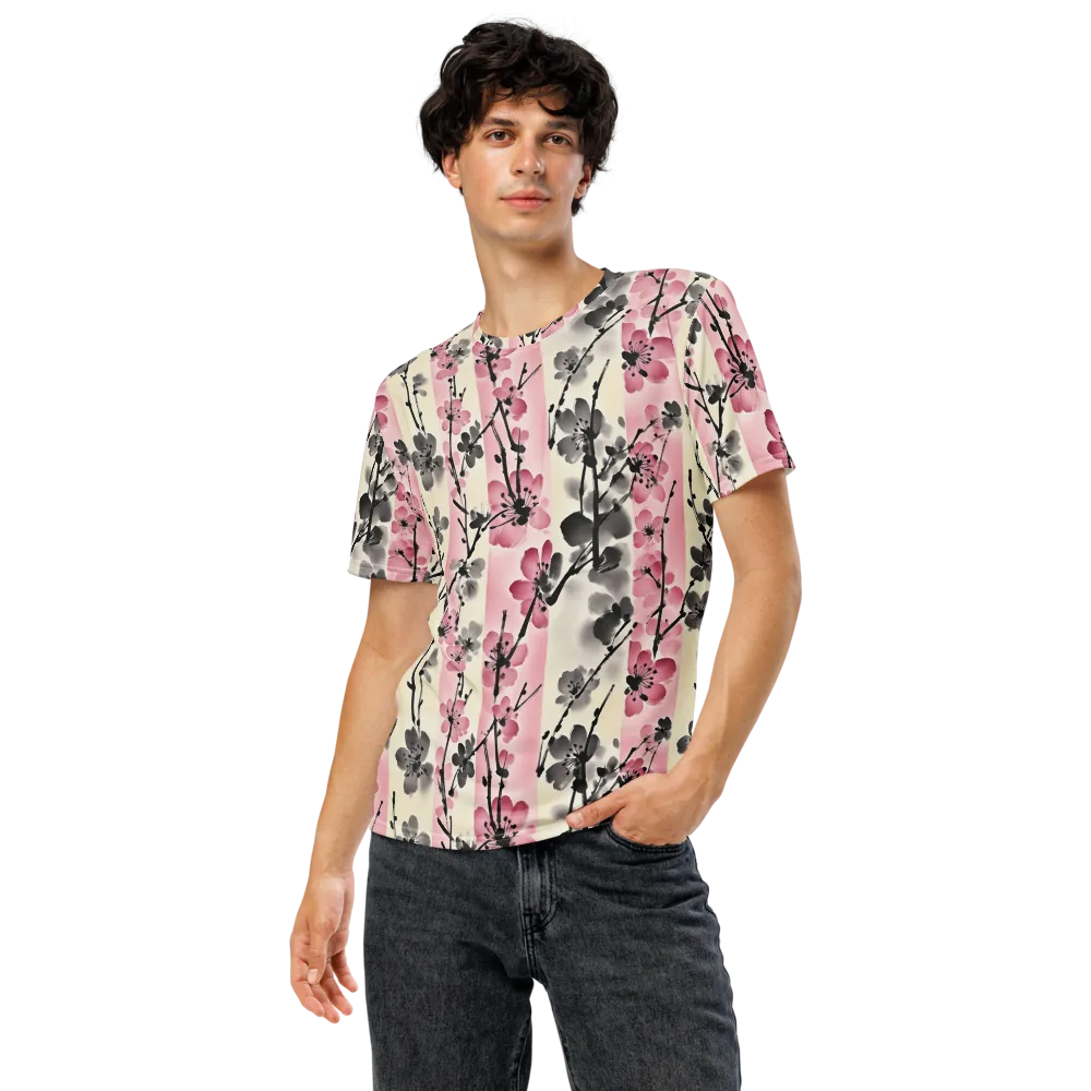 Blossom Ink on Men's Crew Neck T-Shirt — Front
