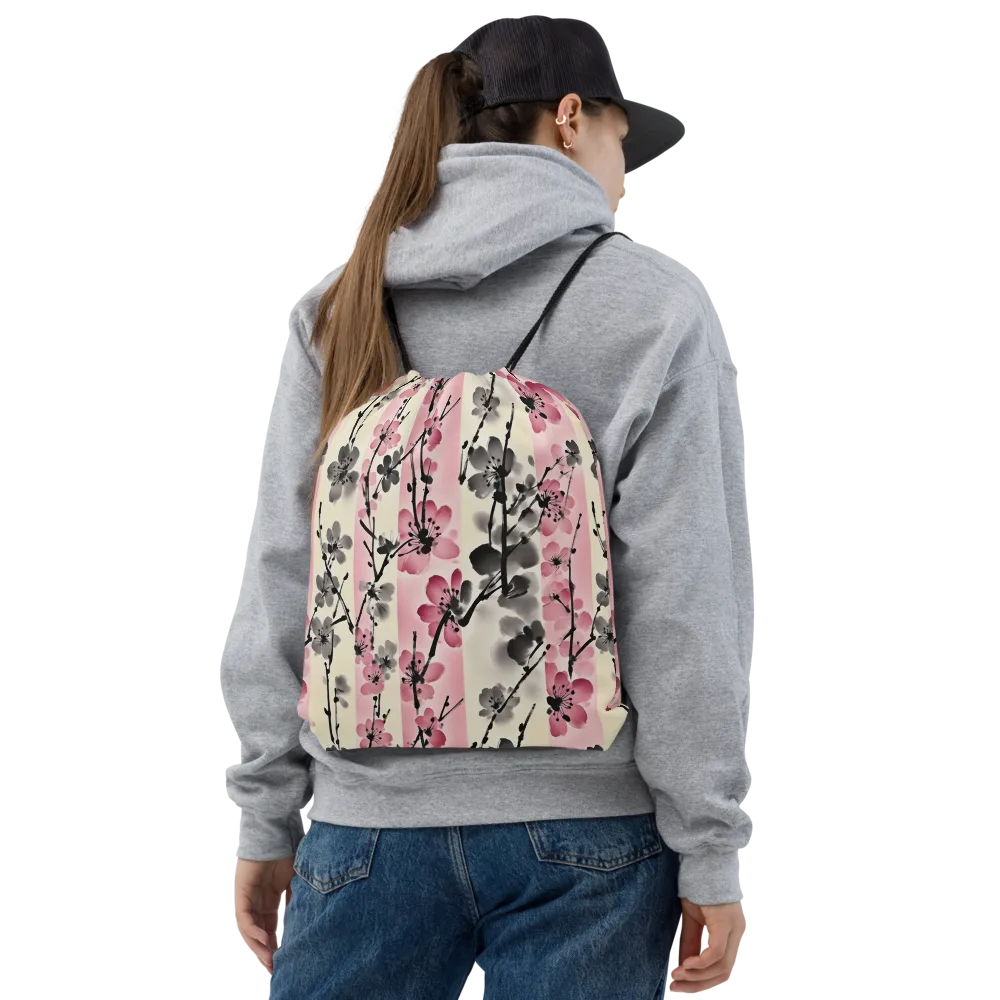 Blossom Ink on Drawstring Bag — Front