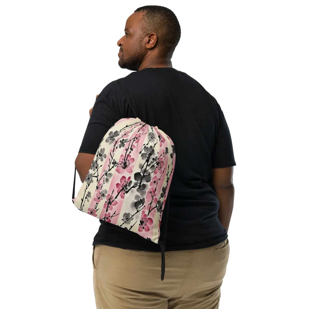 Blossom Ink on Drawstring Bag — Front