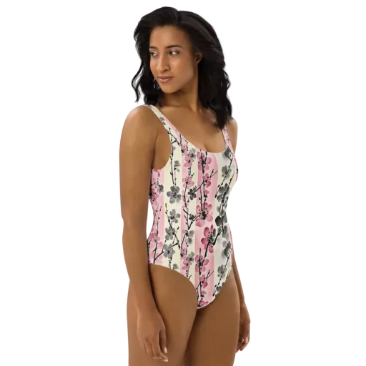 Blossom Ink on a One-Piece Swimsuit