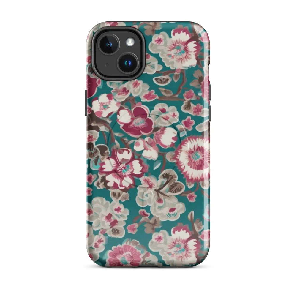 Teal Blossom Rhapsody on MagSafe Tough Case for iPhone® — Front