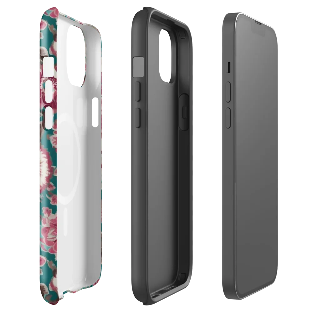 Teal Blossom Rhapsody on MagSafe Tough Case for iPhone® — Front