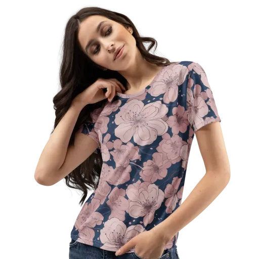 Moonlit Orchard on a Women's Crew Neck T-Shirt