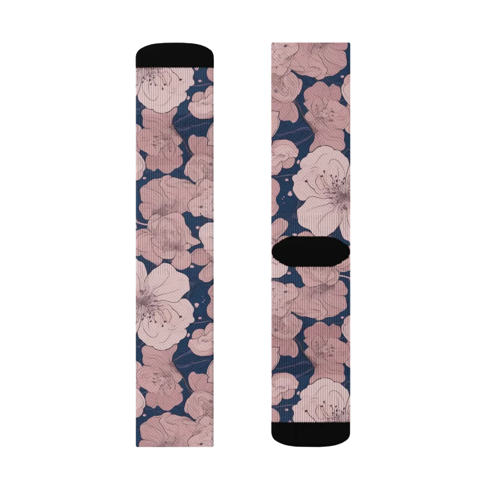 Moonlit Orchard on Socks — Left Sock