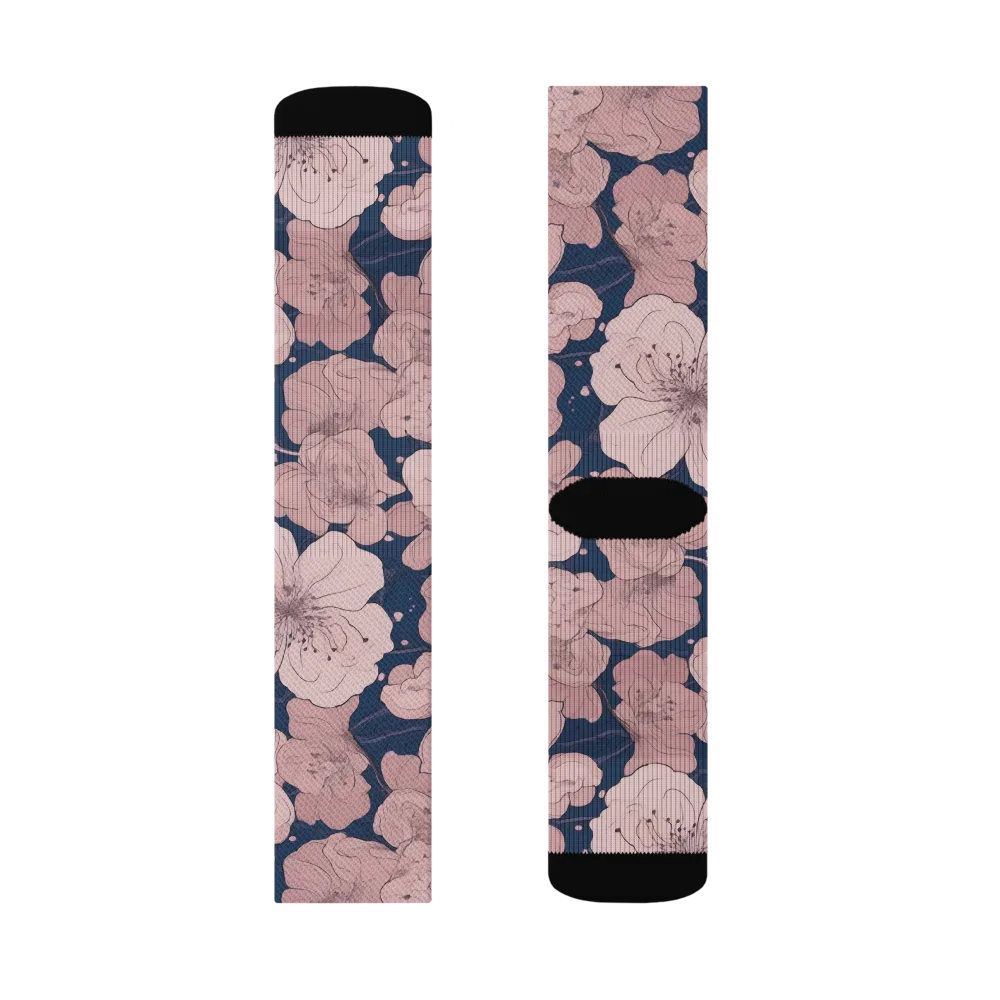 Moonlit Orchard on Socks — Right Sock