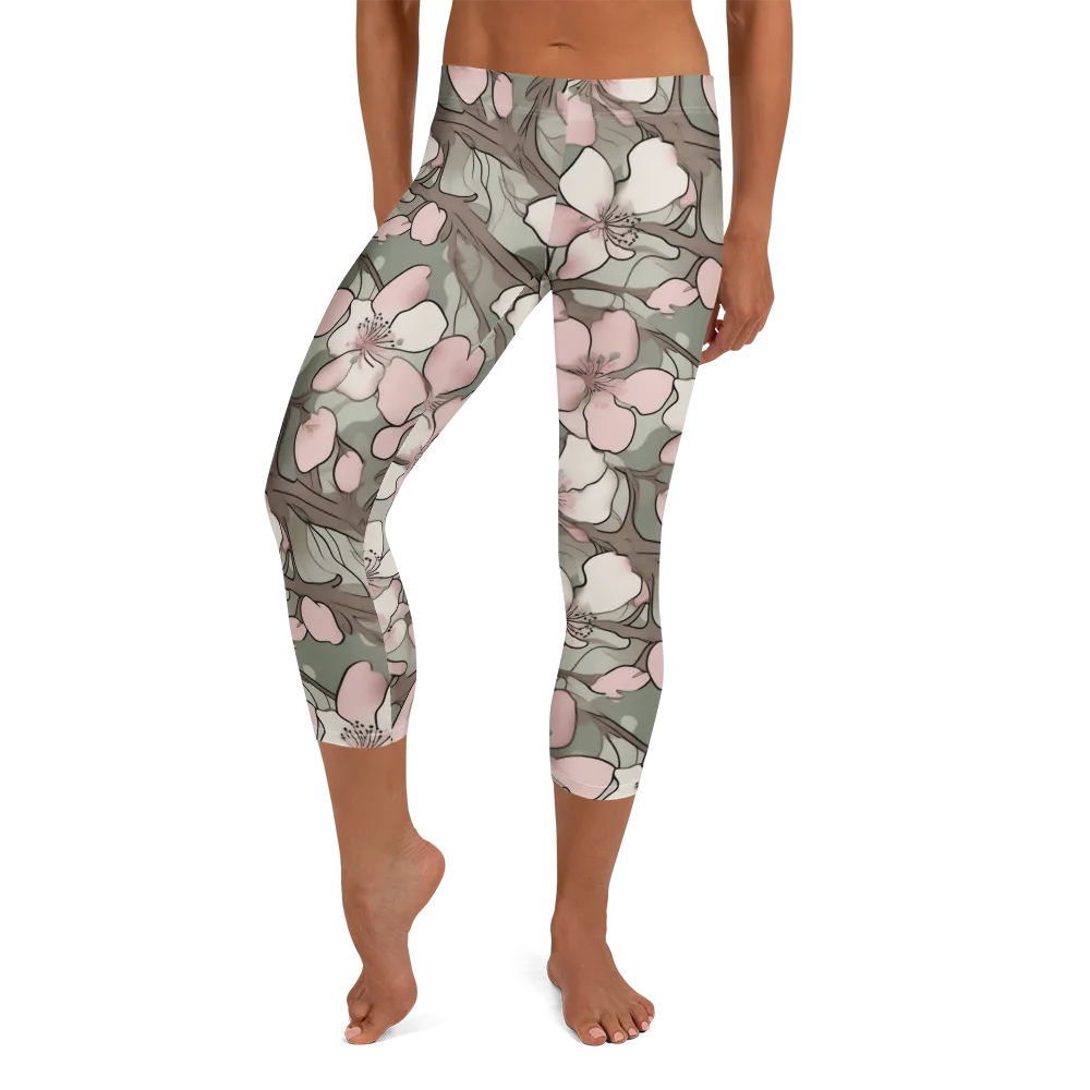 Petal Canopy on Capri Leggings — Front
