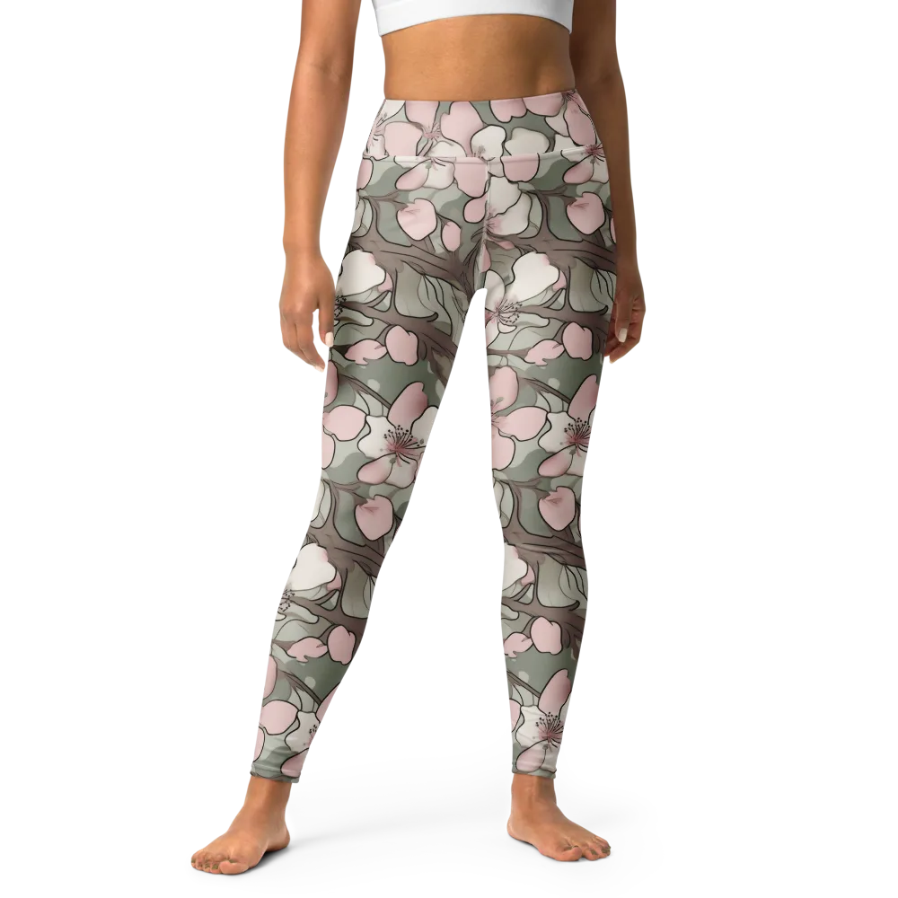 Petal Canopy on Yoga Leggings — Front