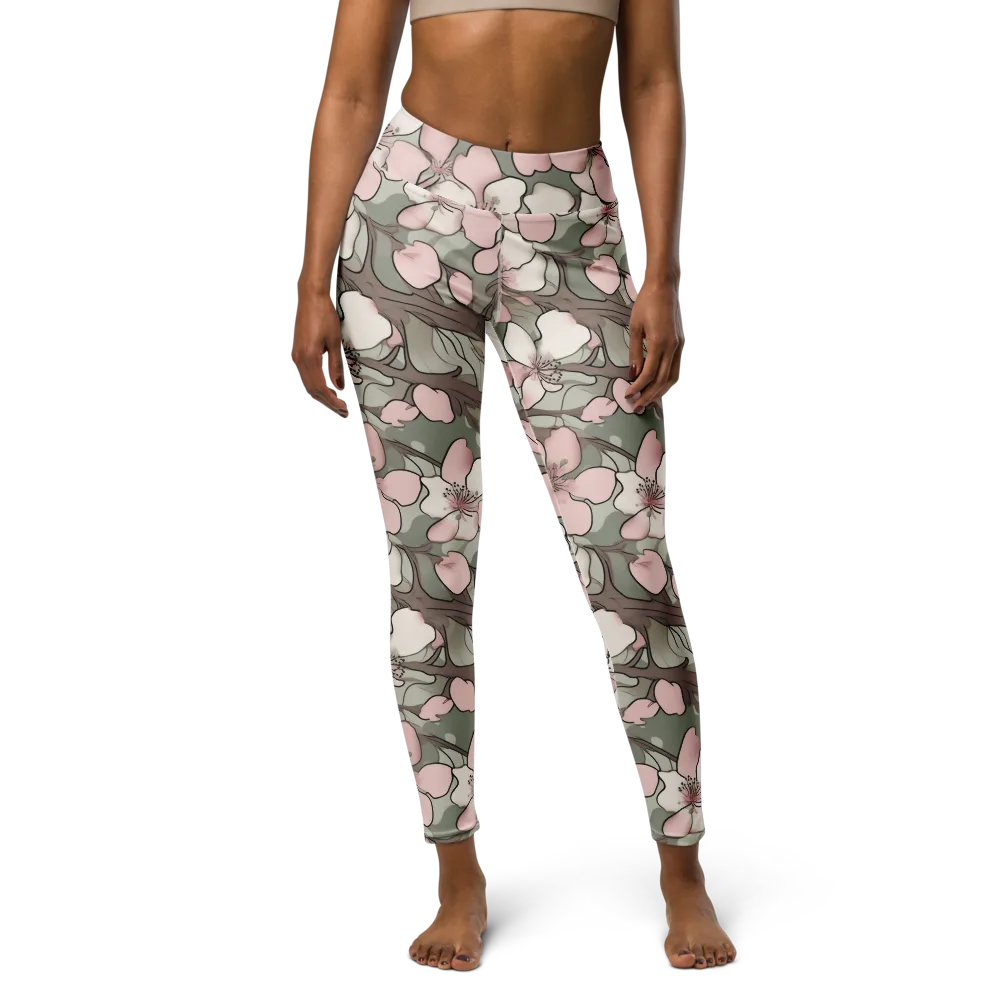 Petal Canopy on Yoga Leggings — Front