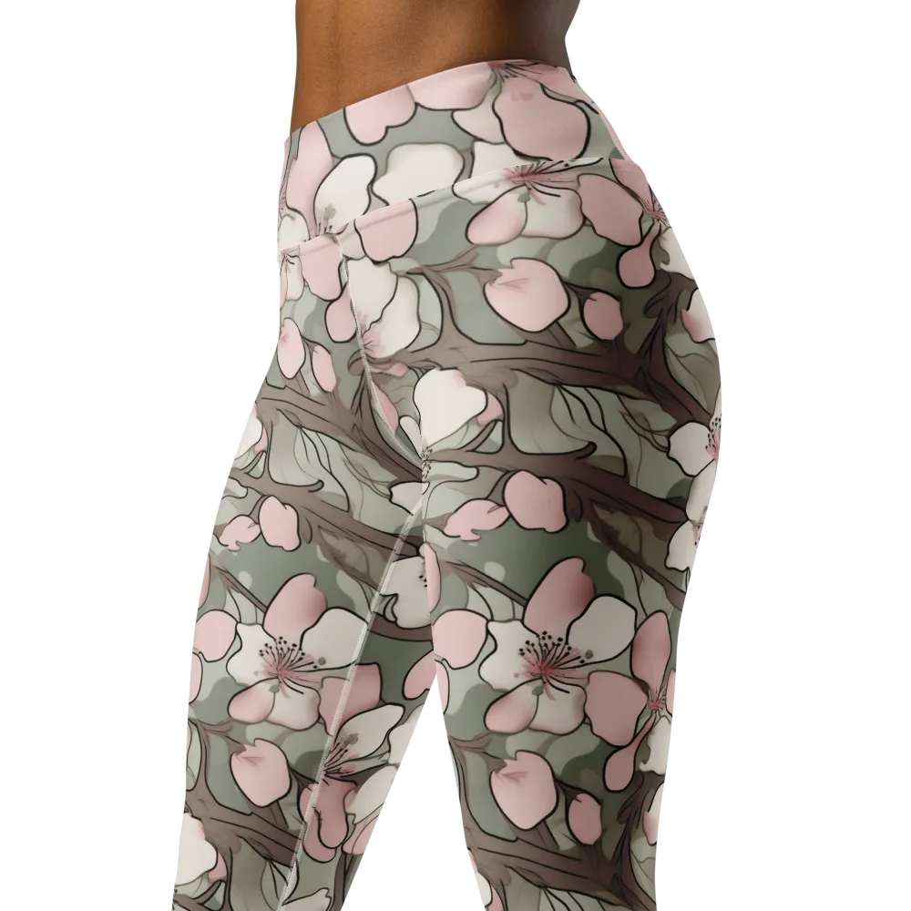Petal Canopy on Yoga Leggings — Left Front