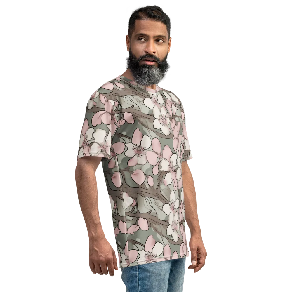 Petal Canopy on Men's Crew Neck T-Shirt — Right
