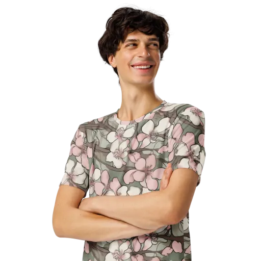 Petal Canopy on a Men's Crew Neck T-Shirt