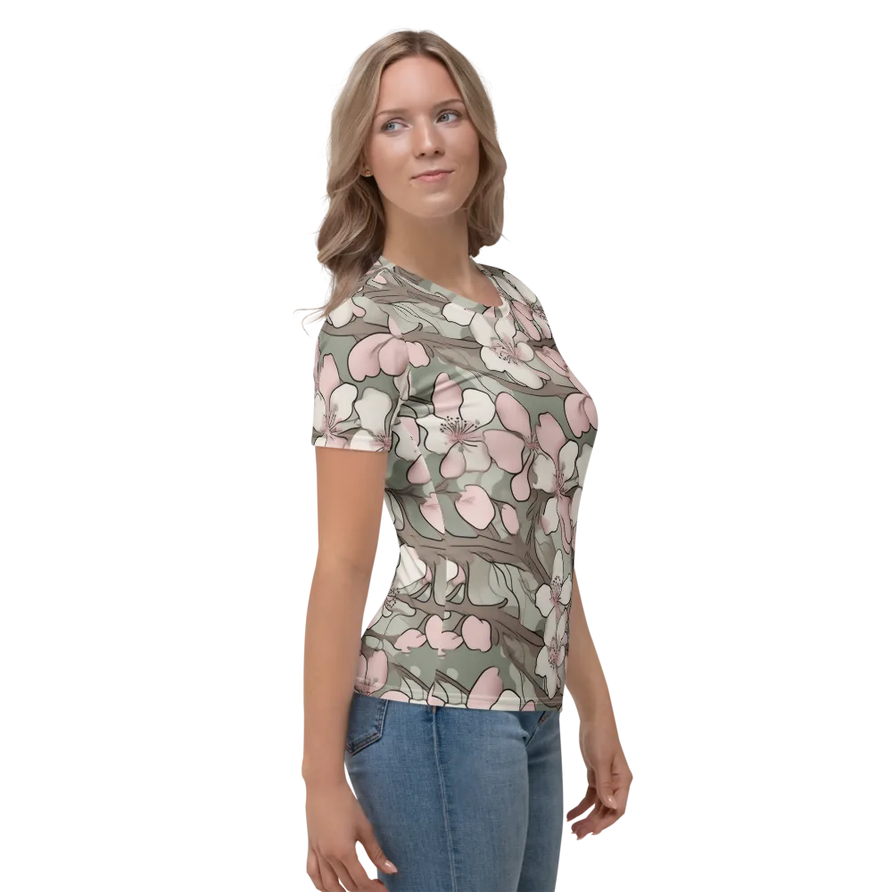 Petal Canopy on Women's Crew Neck T-Shirt — Right